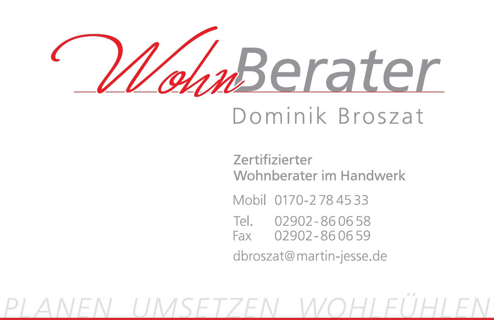Visitenkarte Wohnberater - Dominik Broszat