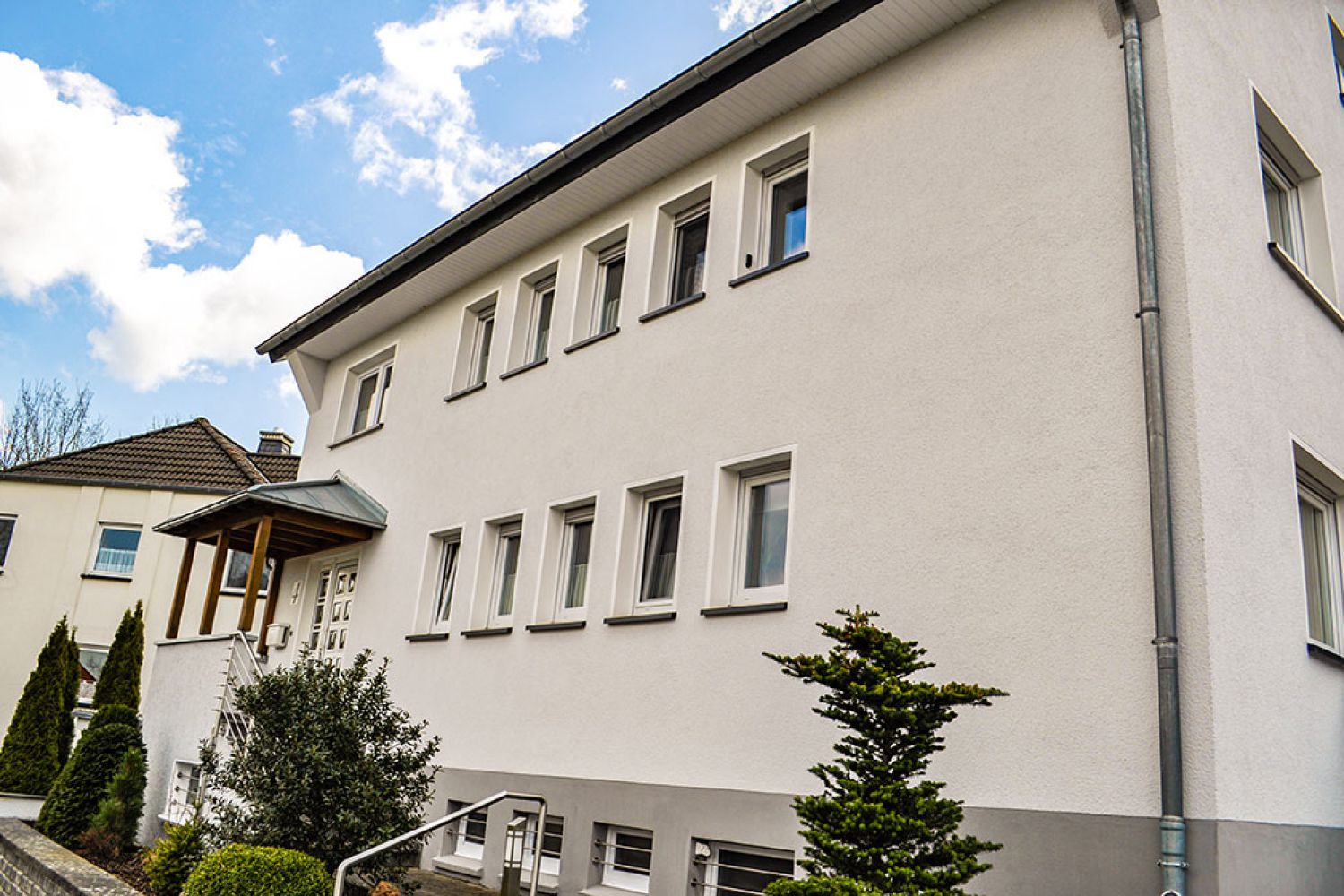Renovierte Hausfassade