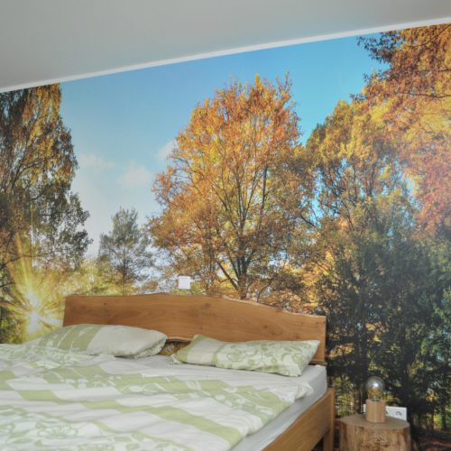 Schlafzimmer Fototapete mit Naturmotiv