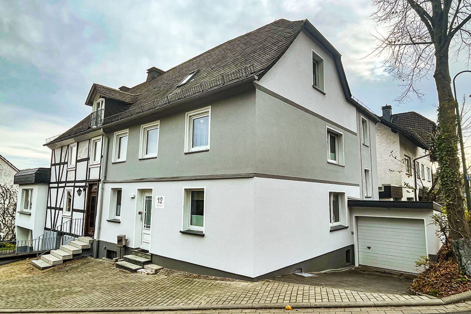 Renovierte Hausfassade