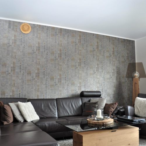 Tapetengestaltung in Steinoptik