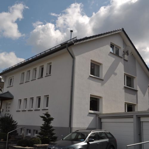 Renovierte Hausfassade